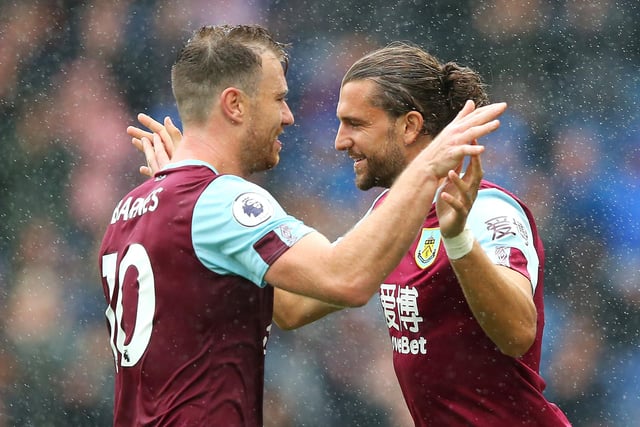 Sean Dyche's boys sneak up three places, largely thanks to the efforts of English duo Ashley Barnes and Jay Rodriguez. They actually have one less win, but many losses become draws. (Photo by Alex Livesey/Getty Images)