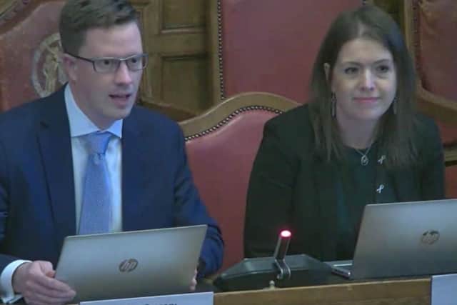 A report claims Sheffield City Council is facing the “strongest medium-term financial outlook for many years.” Pictured is director of finance and commercial services Philip Gregory and Jane Wilby, assistant director of finance and accounting.