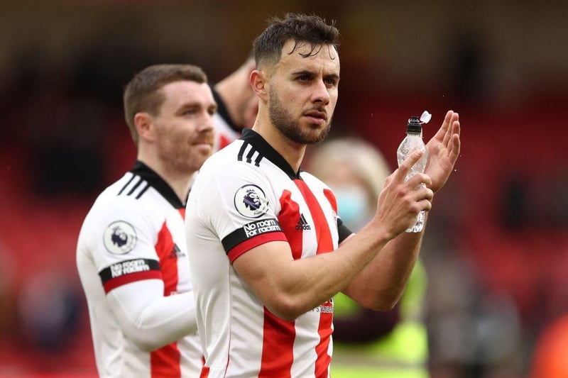 Burnley have set their sights on Sheffield United full-back George Baldock after Celtic failed with a loan bid for the defender. (Daily Mail)

 (Photo by TIM GOODE/POOL/AFP via Getty Images)