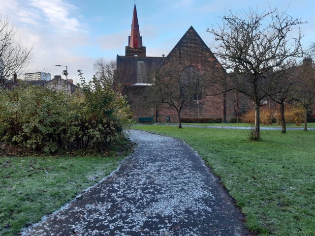 Meanwhile, in Broomhill, Glasgow, residents seem to have escaped the worst of the snow, though paths and roads remained icy.
