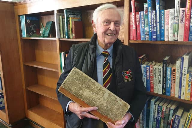 Geoffrey Norton, from Sheffield, is the great great nephew of Sir Nathaniel Creswick, who co-founded Sheffield FC with William Prest. 
He is pictured holding Sir Nathaniel's journal, dating back to 1857, in which he documented that he had set up the club.