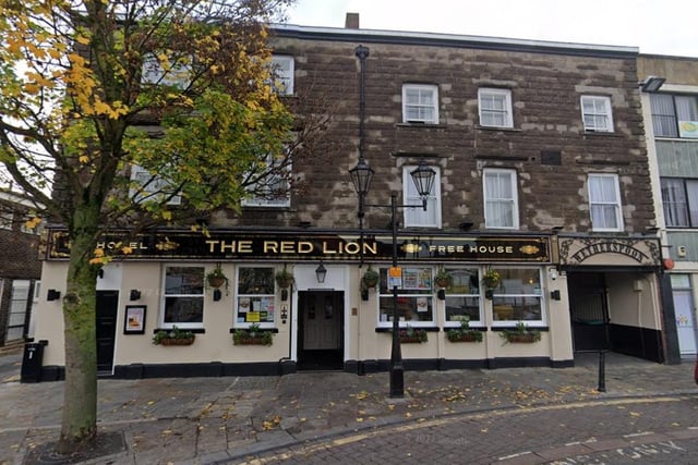 The top rated Wetherspoons' pub in South Yorkshire is The Red Lion Hotel, on Market Place, Doncaster. It has a 4.2 star rating according to 2,592 reviews on Google.