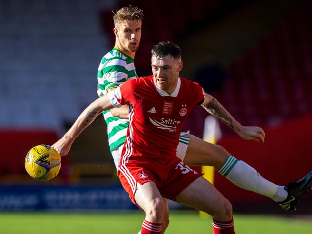 The quieter of Aberdeen's front men, struggled to get into the game before being thumped into the advertising boards by Duffy leading to his 57th minute withdrawal.
