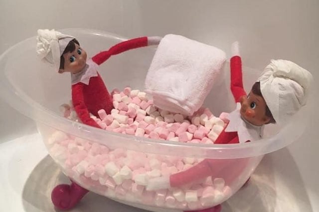 A relaxing bath of marshmallows - from Bekki Ashford-Bell.
