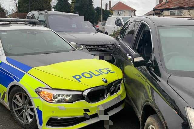 Police rammed a stolen vehicle off the road in Crosspool on Saturday, January 23.