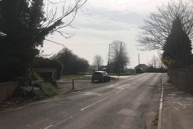 The incident happened in Westhorpe Road, Killamarsh, North Derbyshire, when a shocked member of the public spotted the man’s violence towards the small black dog Lhasa Apso-type dog as he walked it along the street.