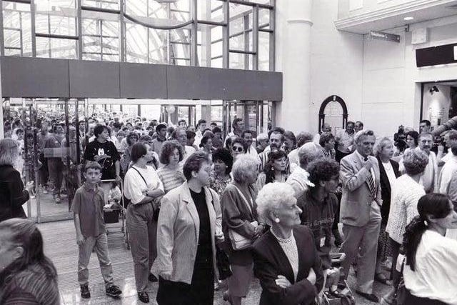 The first shoppers entered Meadowhall in September 1990