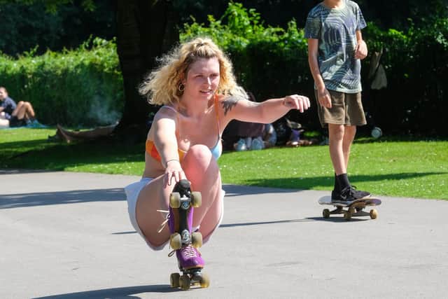 Skaters get together in Crookes Valley Park for Skate-nic