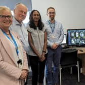 Clive Betts MP (second from left) with the team and the innovative AI technology