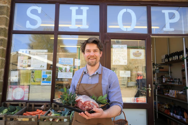 Kelvin Charles, Commercial Operations Manager, pictured outside the Whirlow farm shop and butchery that sells their own-reared lamb, beef and pork.