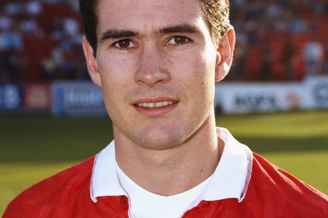 Nottingham Forest striker Nigel Clough is pictured before a pre season friendly between Shelbourne and Nottingham Forest on July 28, 1991 in Dublin.