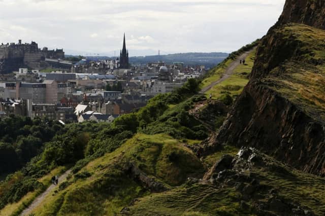 Arthur's Seat offers great walks, as well as solace, wildlife, volcanic geology and unparalleled vistas of the city from its many vantage points. On a clear winter's day, walkers get a spectacular view of Edinburgh from the top of Arthur’s Seat. The ancient volcano is located in Holyrood Park, just a stone’s throw from the Royal Mile. It's easy to follow along the well-marked paths, although it is steep in some places, so it can be challenging for some.