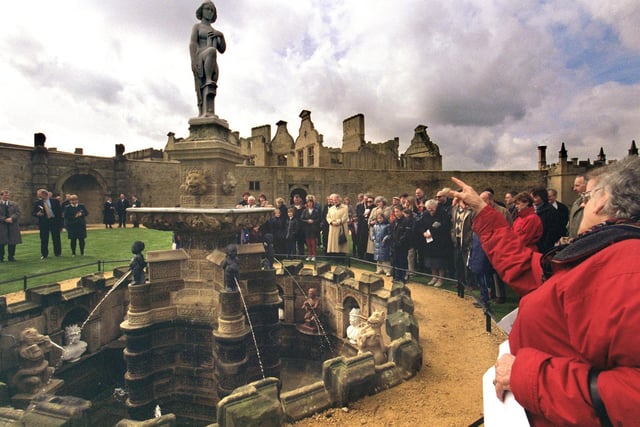 Visitors to Bolsover Castle looked at the newly restored Venus fountain which is flowing again after 200 years in 2000
