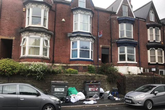 A resident has described the rubbish as 'disgusting' and said he 'feels sick' walking down the road.
