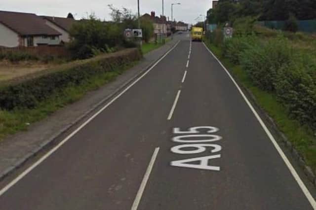 Temporary traffic lights will be in place on the A905, Airth to allow for cover repair work on December 10 and 11. Google.