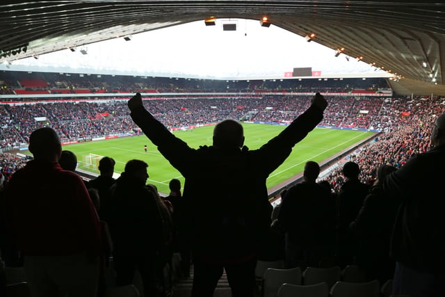 Over 45,000 fans fill the Stadium during the League One match between Sunderland and Bradford City at Stadium of Light on Boxing Day 2018.