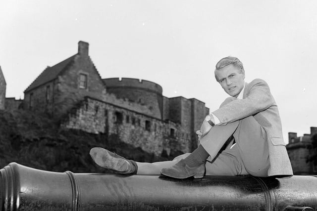 Pop singer Adam Faith visited Edinburgh Castle May 1961.