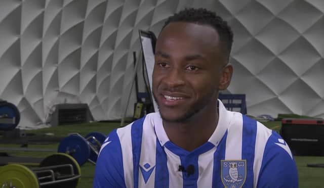 Saido Berahino is delighted to sign for Sheffield Wednesday. (via SWFC's YouTube)