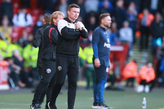 Paul Heckingbottom, manager of Sheffield United, during the draw with Birmingham City: Simon Bellis / Sportimage