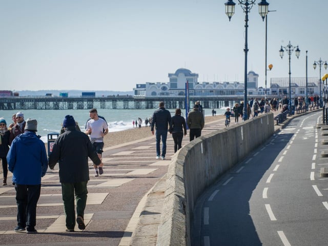 The weekend before the lockdown began on March 23 and Southsea seafront was certainly busy.