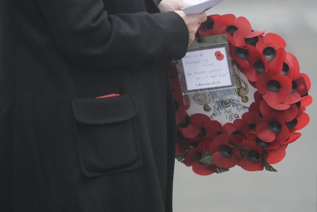 Wreaths were laid at the memorial.