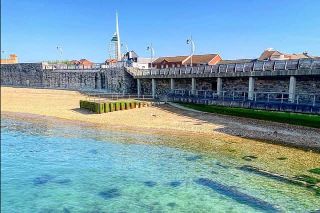 A stunning view of the clear water at the Hot Walls, Old Portsmouth, during the first lockdown on April 24, 2020. Picture: Jamie Sunderland