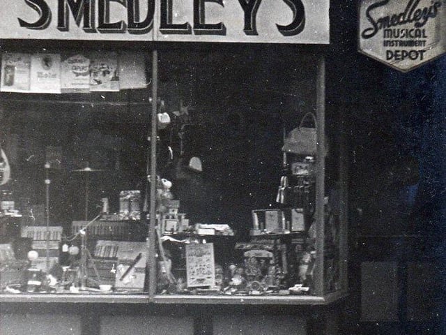 Smedley's music shop, pictured in around 1940.