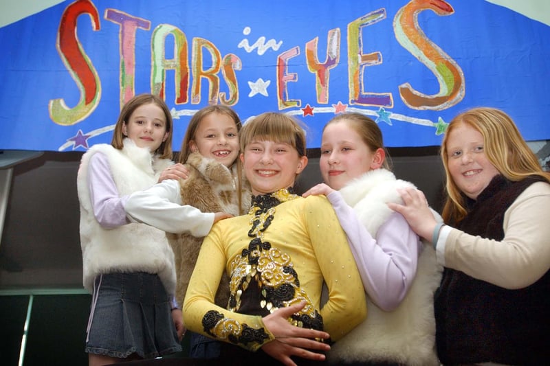 Some of the winners from the Rift House Primary School Stars In Your Eyes contest in 2005.
