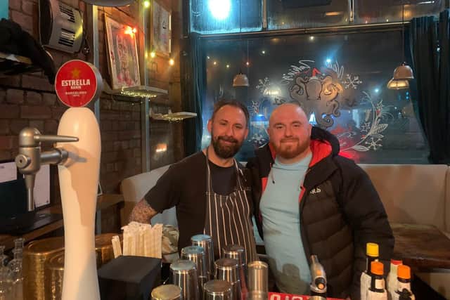 Christian Szurko, left, and Scott Mills at NATIVE seafood restaurant on Gibraltar Street.