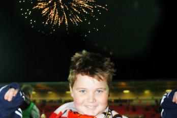 11 year old Rupert Padgett enjoying a firework display in 2007.