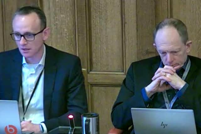 Sheffield Council's director of finance Ryan Keyworth (left) says some expensive home care packages will have to be reviewed due to budget cuts