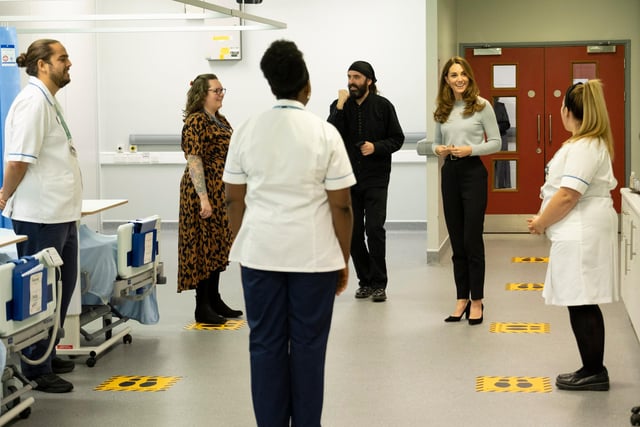 The royal visit continued with a session in the university’s mock nursing ward where nursing students and programme staff gave The Duchess an insight into the University’s 'buddy' peer mentoring system.