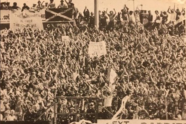 There was a crowd of around 15,000 at Ninian Park for the final game of the Second Division campaign of 1983/84 - but, depending on who you talk to, there was anything from 8,000 to 10,000 Wednesdayites who travelled to South Wales for a promotion party. Wednesday won the game 2-0 but were pipped by Chelsea to the title on goal difference. Owls fan Jeffrey Law remembers it well, posting on Twitter: "Coach load of Darnall Owls dressed in fancy dress, I ended up leading a conga round the pitch!" And Scott Owl wrote: "I was stood on their dugout as our players came out in the stand at the end of the game."