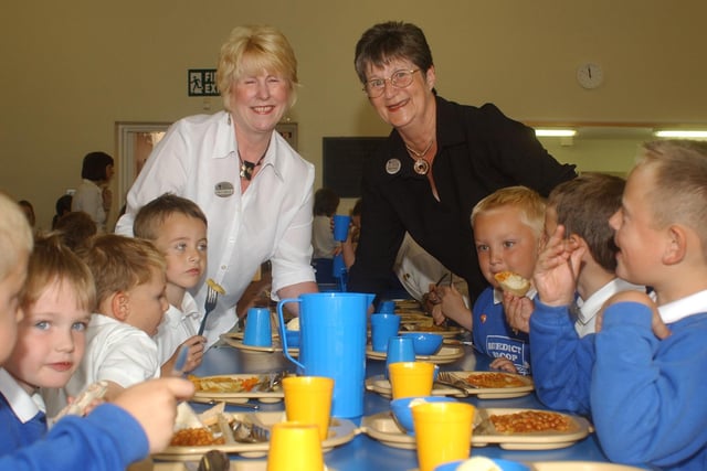 Great food was served up for these pupils at Benedict Biscop School 15 years ago. Does this bring back happy memories?