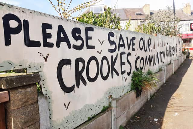 Crookes residents, local councillors and Olivia Blake MP are campaigning to save the community garden at Cobden View Road