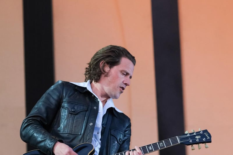 Pictured is the Arctic Monkeys' Jamie Cook