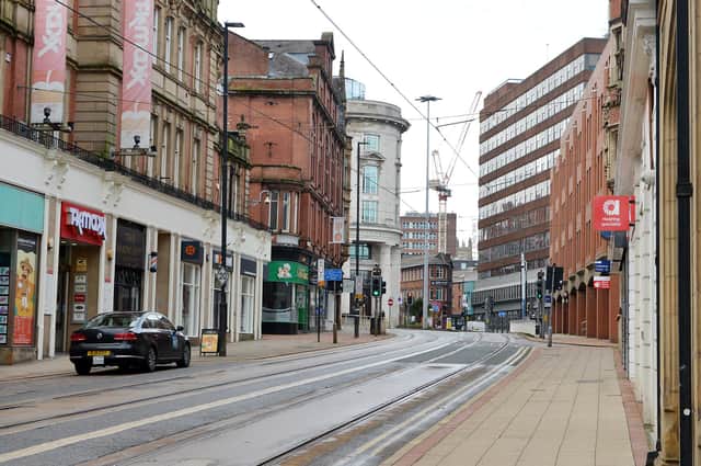 Sheffield along with the rest of the country was plunged into a third national lockdown following a televised address by Prime Minister Boris Johnson yesterday. The streets were pictured quieter than normal today, but not empty.