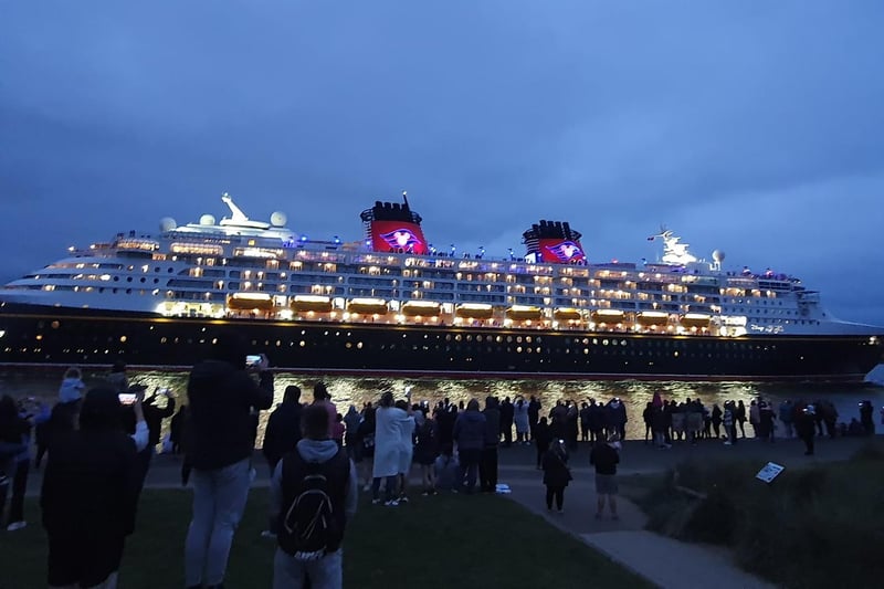 Crowds say goodbye to the first ship owned by Disney. Were you there?