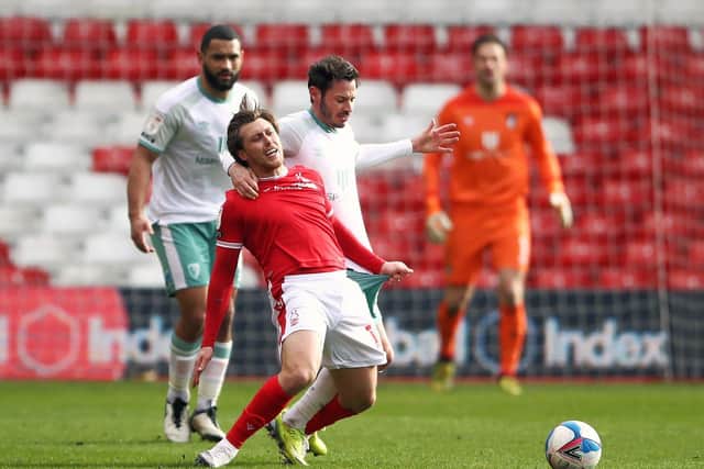 Nottingham Forest's Luke Freeman, on loan from Sheffield United, in action against AFC Bournemouth at the City Ground on Saturday. Photo: Tim Goode/PA Wire.