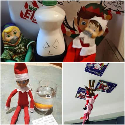 Parents in Worksop have shared some of their Elf on a Shelf ideas.