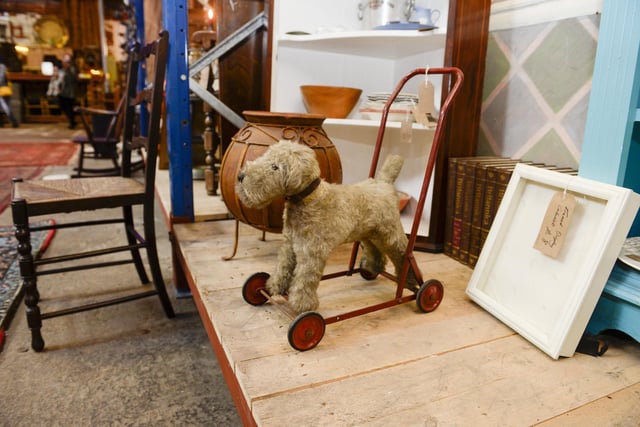 This cute toy could be seen amid the antiques.