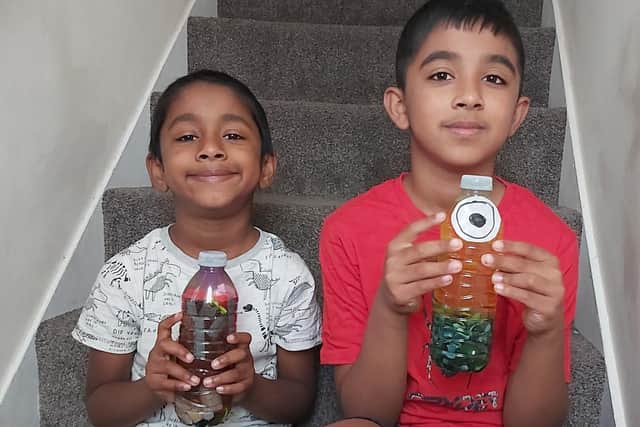 Children and young people made sensory bottles during one of the Sheffield Children's University home learning challenges
