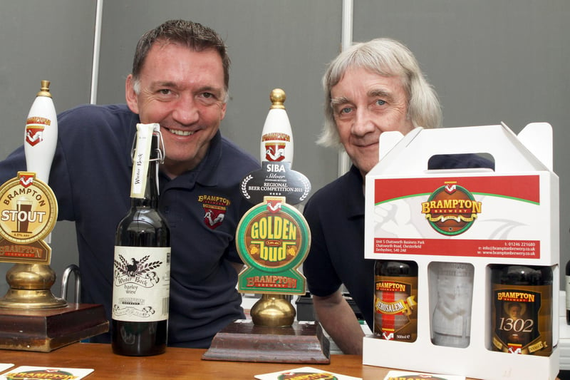 Chris Radford and John Hirst from Brampton Brewery at Derbyshire Food and Drink Fair, held at Hardwick Hall, in 2012.