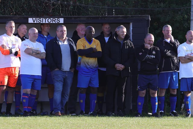 The Mansfield Town legends managerial team, including Paul Holland, George Foster, Aidy Boothroyd and Steve Parkin