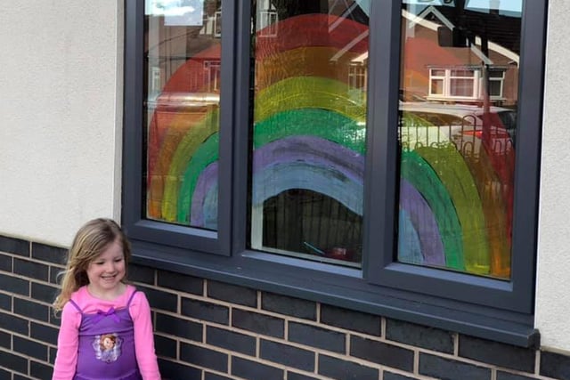Mansfield rainbow pictures. 
Poppy age 4. Picture sent in by Gemma Morris.