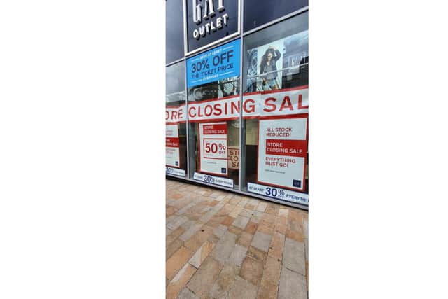 The Gap Outlet on The Moor closes this week.