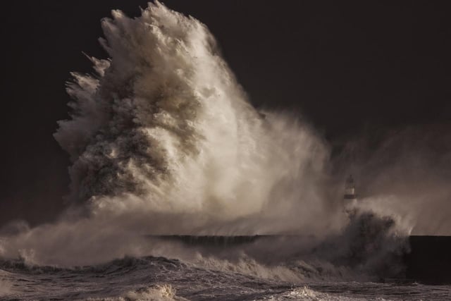 A wild scene at Seaham on Saturday, November 27 as Storm Arwen continued to batter the region.