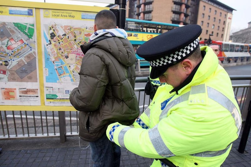 Men were most likely to be stopped and searched. They made up 90% of recorded incidents. (Photo by Christopher Furlong/Getty Images)