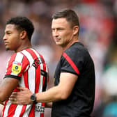 Sheffield United striker Rhian Brewster with manager Paul Heckingbottom: Cameron Smith/Getty Images