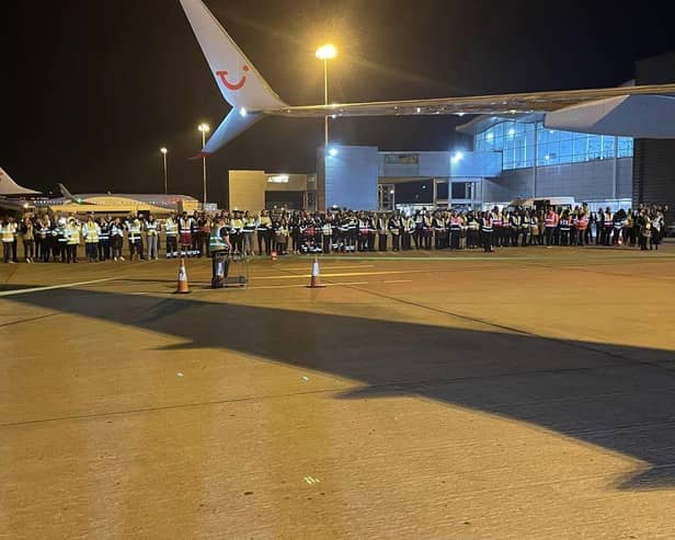 What could be the final flight to land at Doncaster Sheffield Airport touched down last night (Photo: Matthew Gollick)